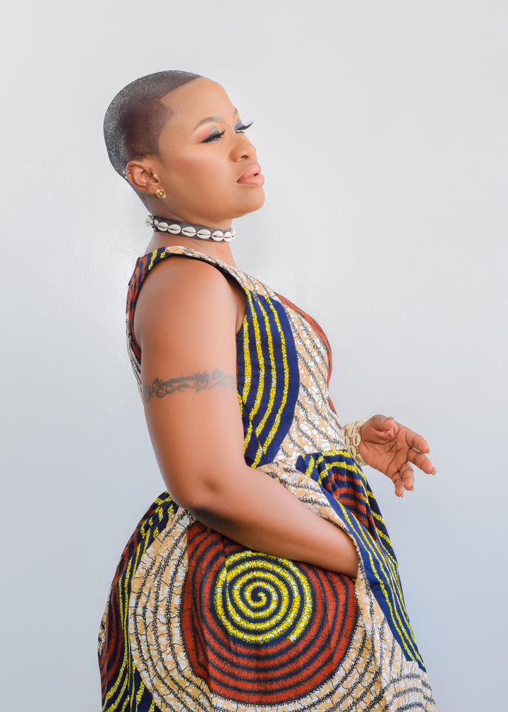 Ankara Maxi Dress With Slit