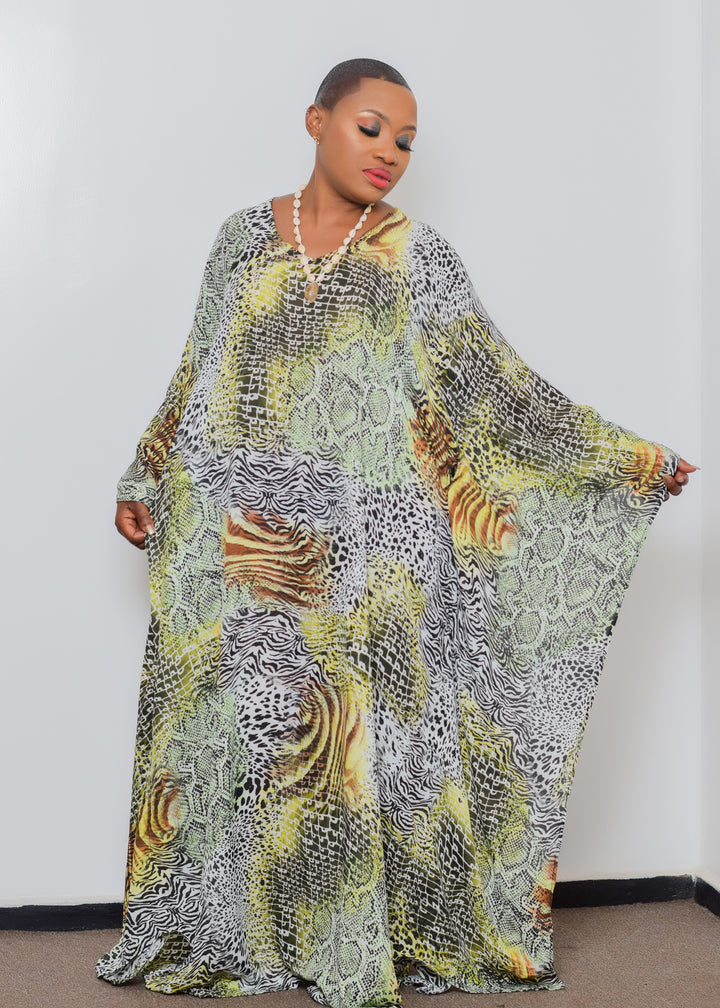 Green boubou dress