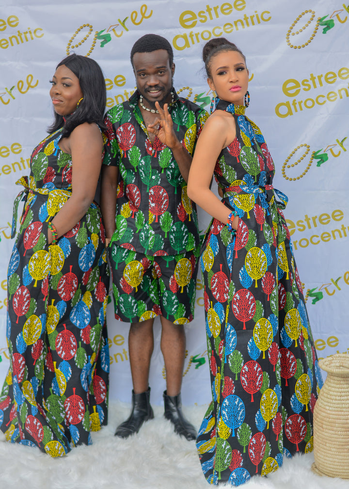 Wande Turtle Neck Dress With a matching couples two-piece
