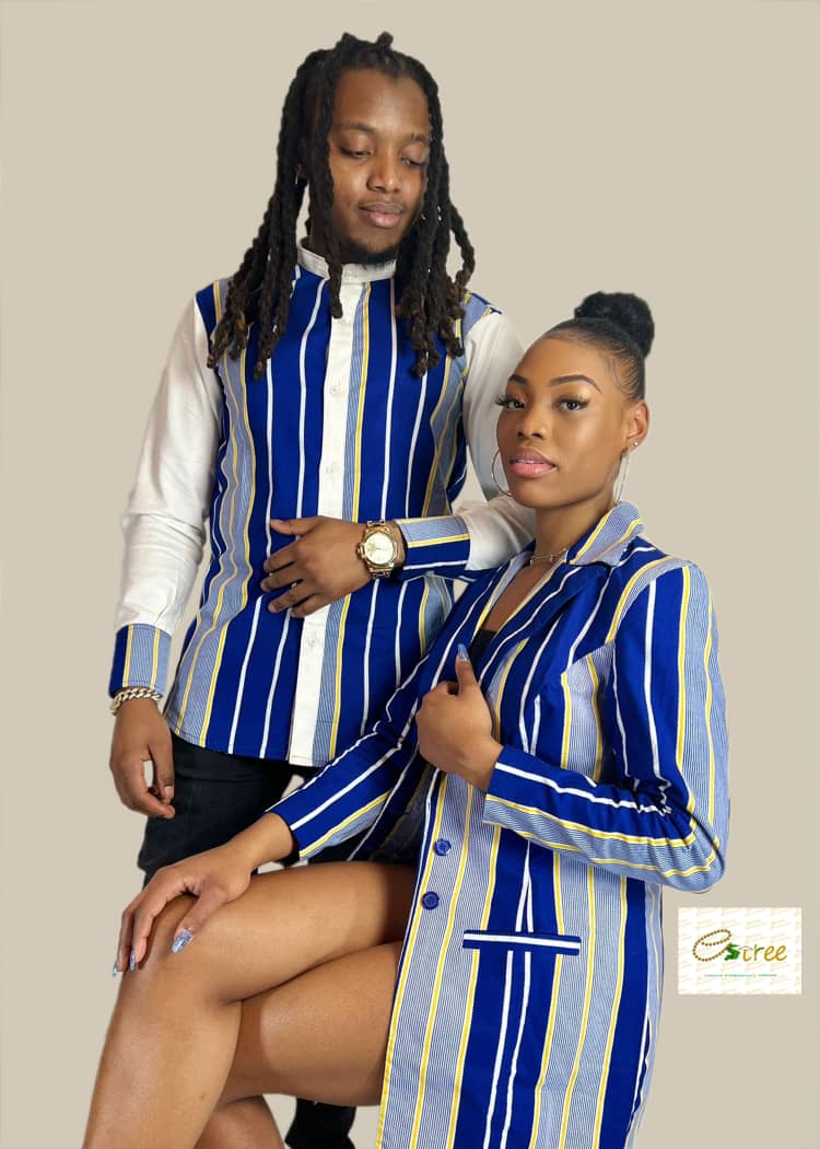 African print long sleeve shirt