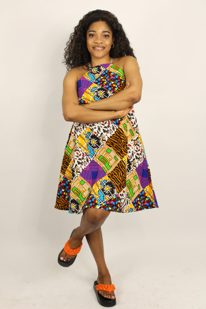 Ankara Midi Dress - Gina